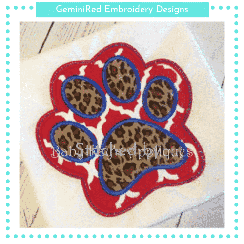 Outlined Pawprint {Four Sizes}