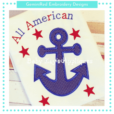 All American Anchor {Six Sizes}
