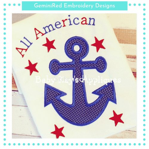 All American Anchor {Six Sizes}