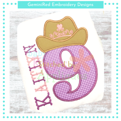 Cowgirl Princess Numbers {Four Sizes}