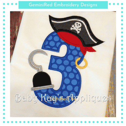 Pirate Numbers Set {Seven Sizes}