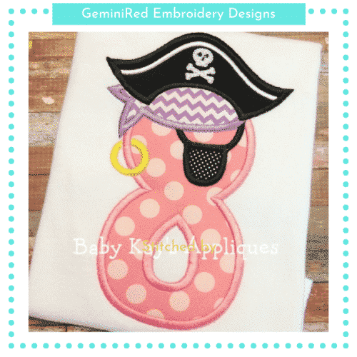 Pirate Numbers Set {Seven Sizes}