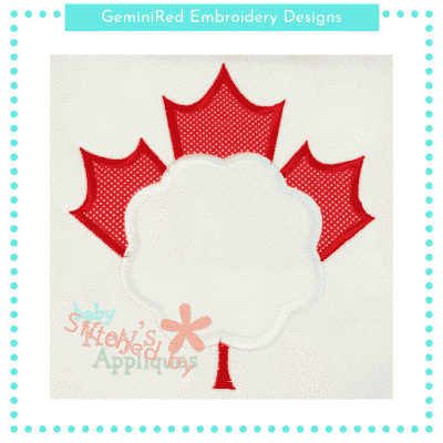 Canada Maple Leaf with Scallop Frame {Four Sizes}