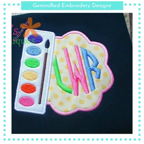 Paint Set Monogram Patch {Four Sizes}