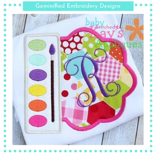 Paint Set Monogram Patch {Four Sizes}