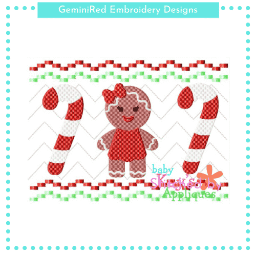 Gingerbread Girl Faux Smock {Three Sizes}