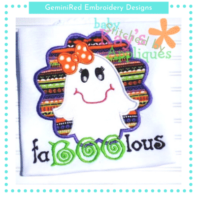 Scallop Frame Girly Ghost {Four Sizes}