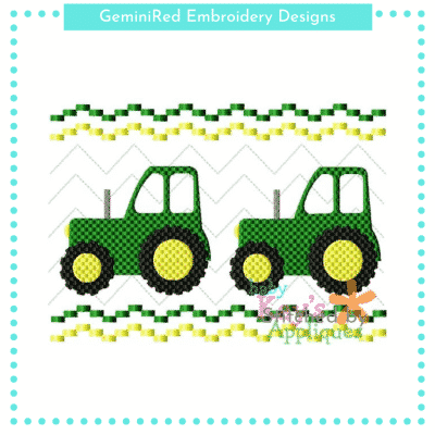 Tractor Faux Smock {Three Sizes}