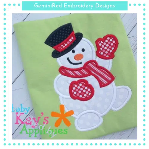 Waving Snowman {Four Sizes}