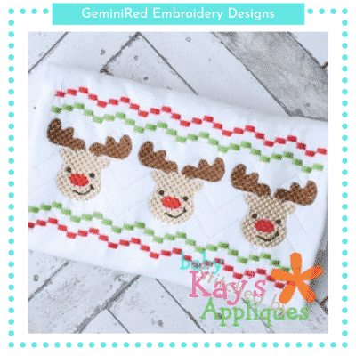 Reindeer Faux Smock {Four Sizes}