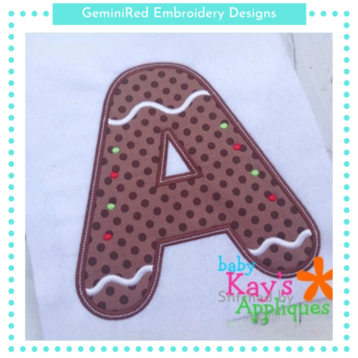 Gingerbread Cookie Alpha {Four Sizes}