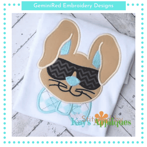 Cool Bunny with Shades {Four Sizes}