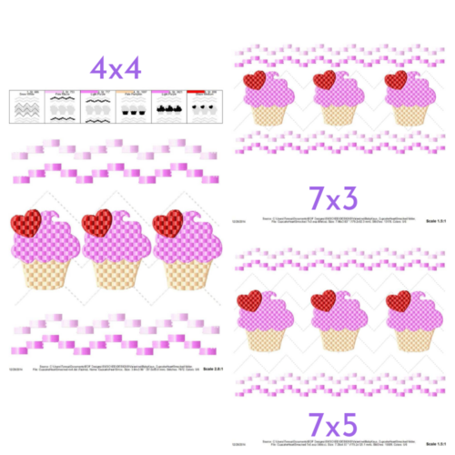 Cupcake with Heart Faux Smock {Three Sizes}