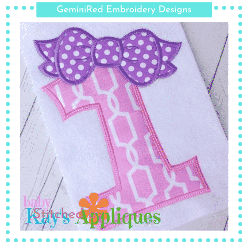 Bow Numbers Set {Four Sizes}