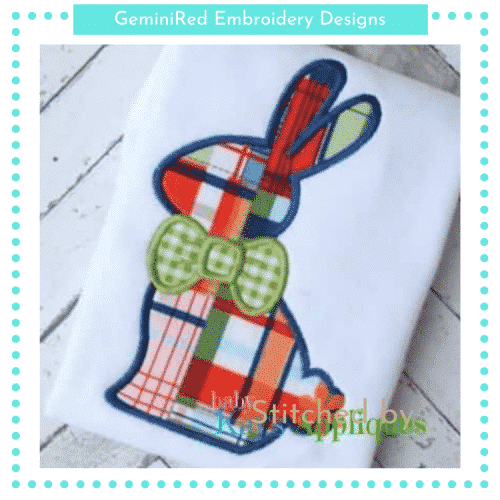 Bunny with Bow Tie {Four Sizes}