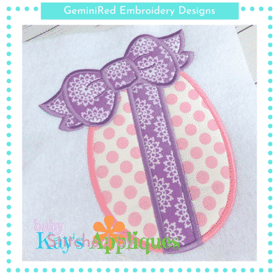 Easter Egg with Bow {Four Sizes}