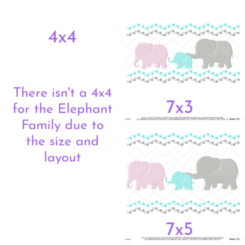 Elephant Family Faux Smock {Two Sizes}
