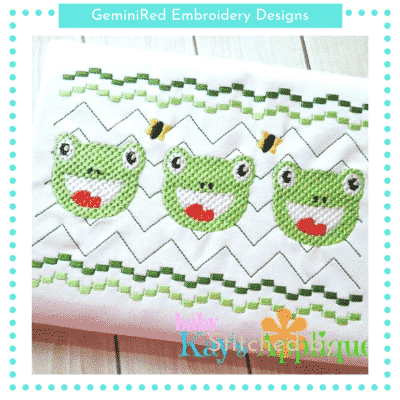 Frog Face Faux Smock {Three Sizes}