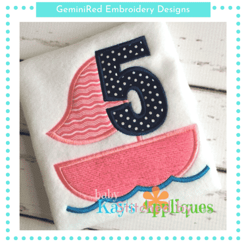 Sailboat Numbers {Four Sizes}