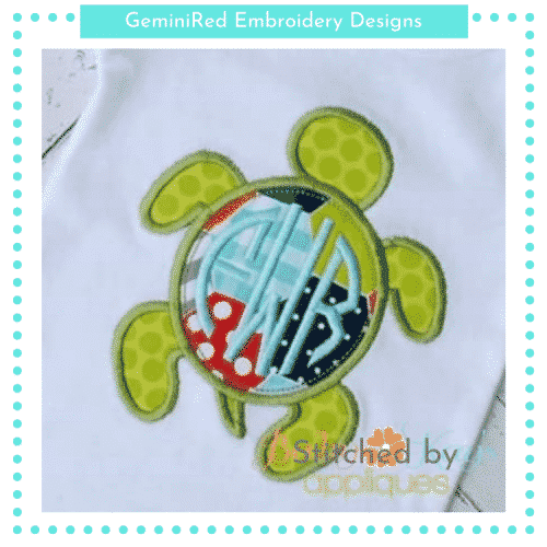 Circle Sea Turtle {Four Sizes}