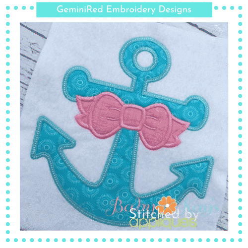 Anchor with Bow {Four Sizes}