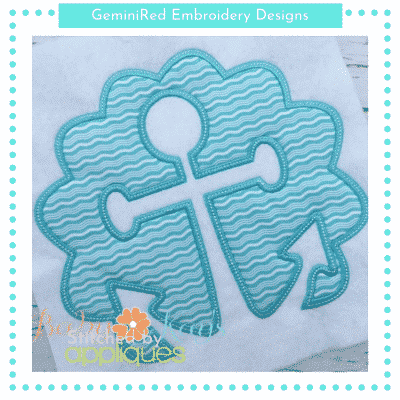 Scallop Cut Out Anchor Patch {Four Sizes}