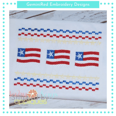 Flag and Stars Faux Smock {Three Sizes}