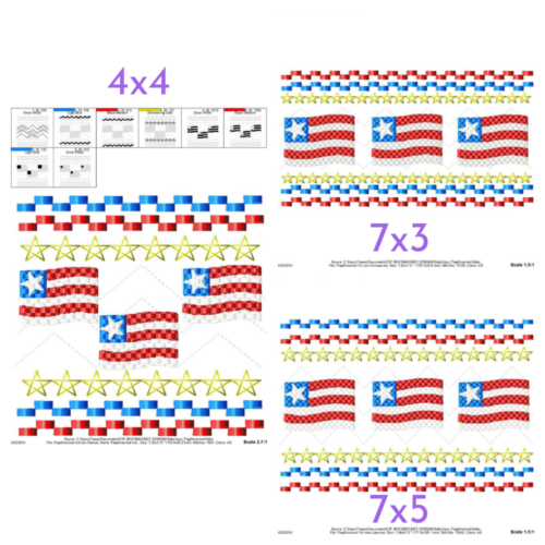 Flag and Stars Faux Smock {Three Sizes}