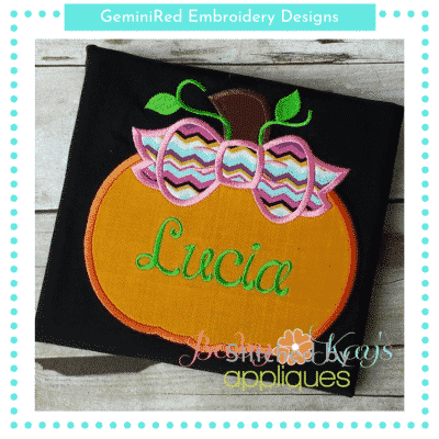 Pumpkin with Bow {Four Sizes}