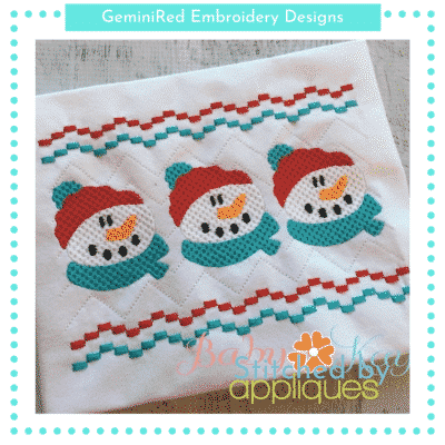Snowman Face Faux Smock {Three Sizes}