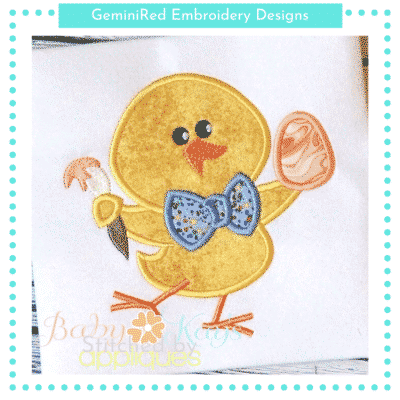 Chick Painting Egg {Four Sizes}
