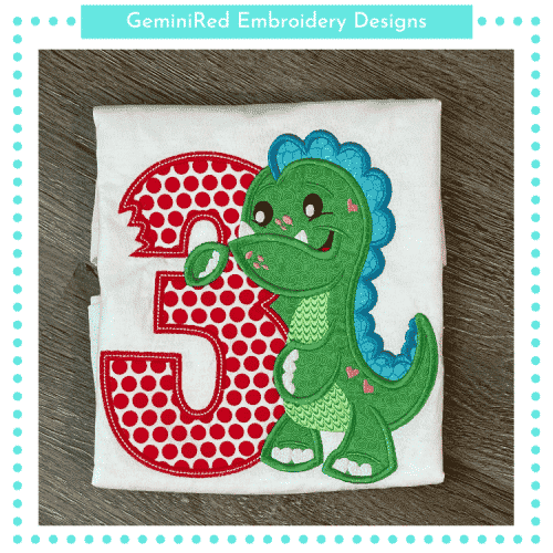 Dino Numbers Set {Four Sizes}