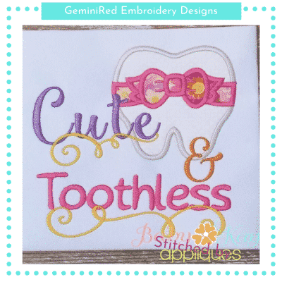 Cute & Toothless with Bow {Four Sizes}