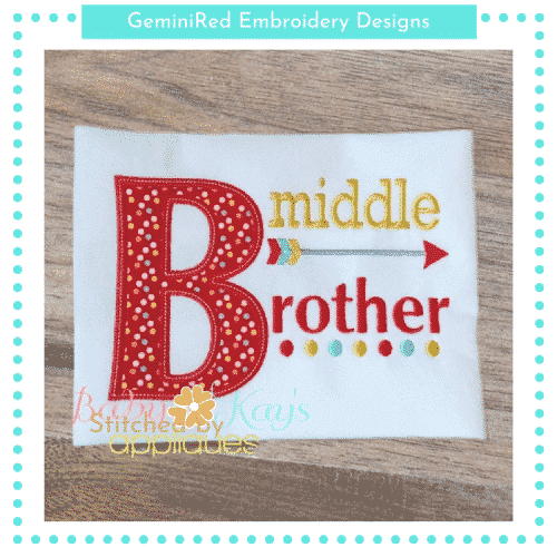 Middle Brother Arrow {Four Sizes}