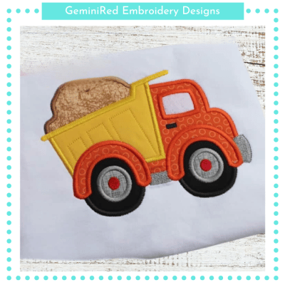 Dump Truck with Dirt {Four Sizes}