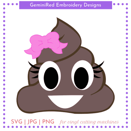 CUT FILE - Chocolate Girl Emoji