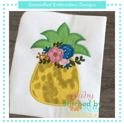 Floral Pineapple {Four Sizes}