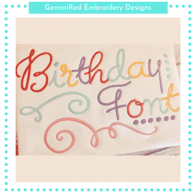 Birthday Font {Five Sizes}