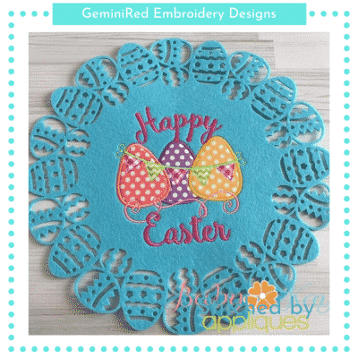 Easter Eggs with Banner {Four Sizes}