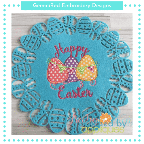 Easter Eggs with Banner {Four Sizes}
