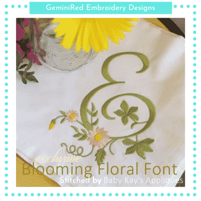 Blooming Floral Font {Three Sizes}