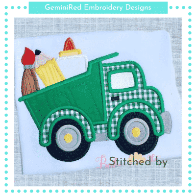 Dump Truck with School Supplies {Four Sizes}