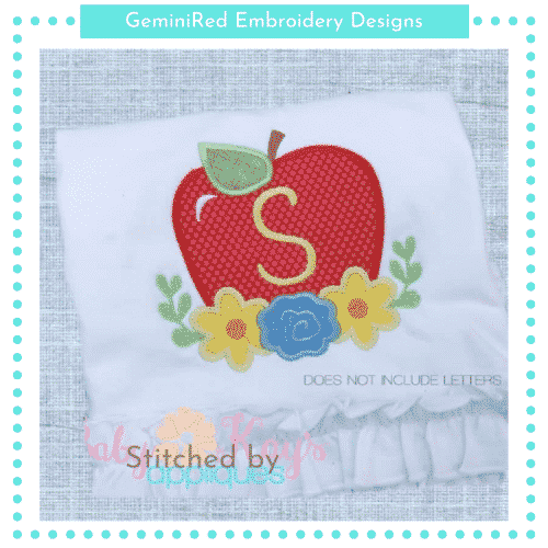 Floral Apple {Four Sizes}