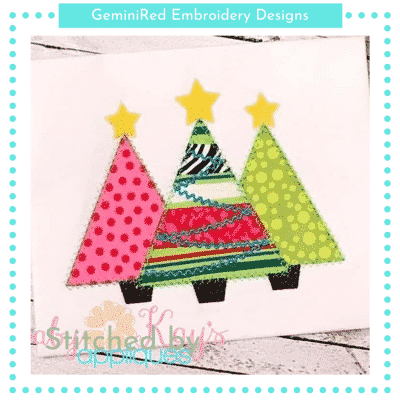 Christmas Trees Patchwork {Four Sizes}