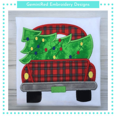 Vintage Truck with Christmas Tree {Four Sizes}