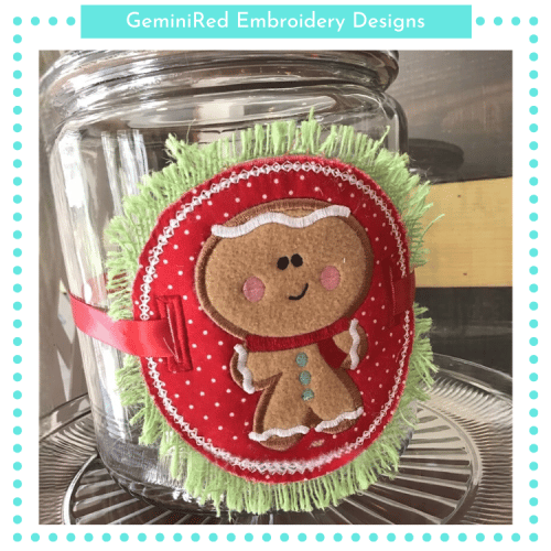 ITH Gingerbread Christmas Charm {Three Sizes}