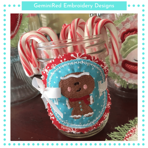 ITH Gingerbread Christmas Charm {Three Sizes}