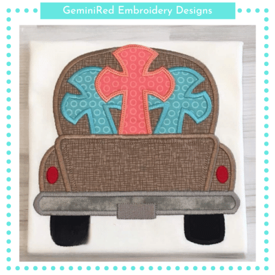 Vintage Truck with Crosses {Four Sizes}