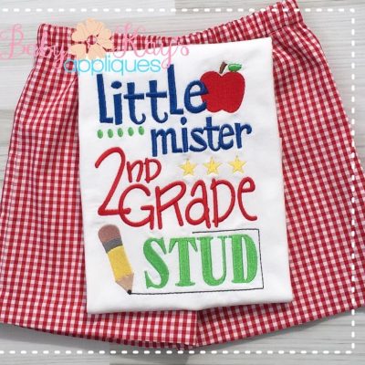 "Little mister 2nd Grade STUD" {Three Sizes}