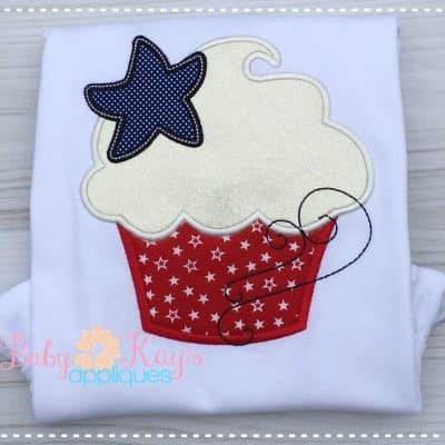 Cupcake with Star {Four Sizes}